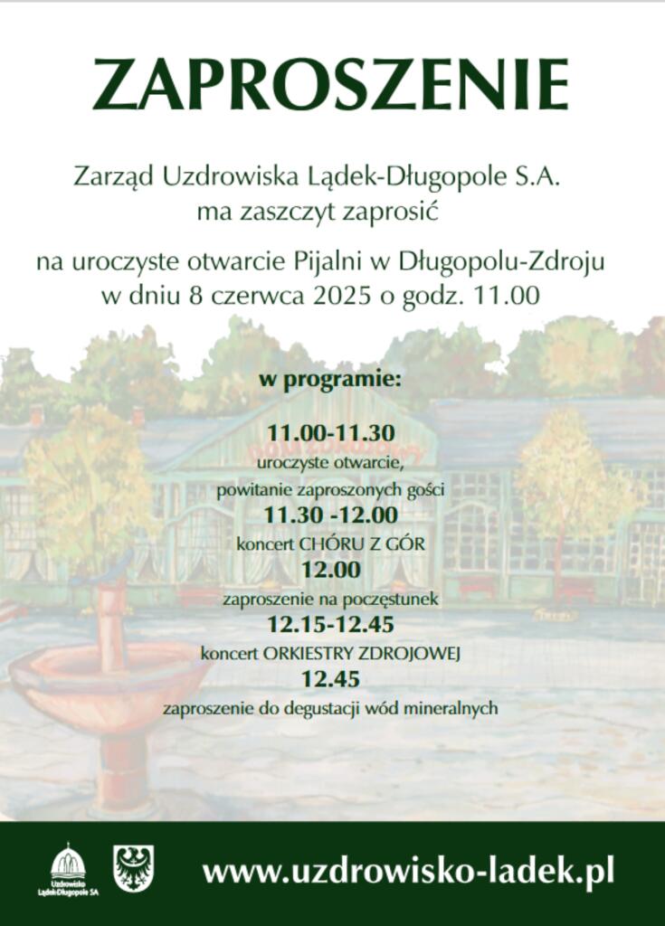 Uroczyste otwarcie Pijalni w Długopolu-Zdroju