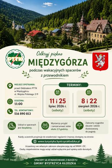ODKRYJ PIĘKNO MIĘDZYGÓRZA - WAKACYJNE SPACERY Z PRZEWODNIKIEM