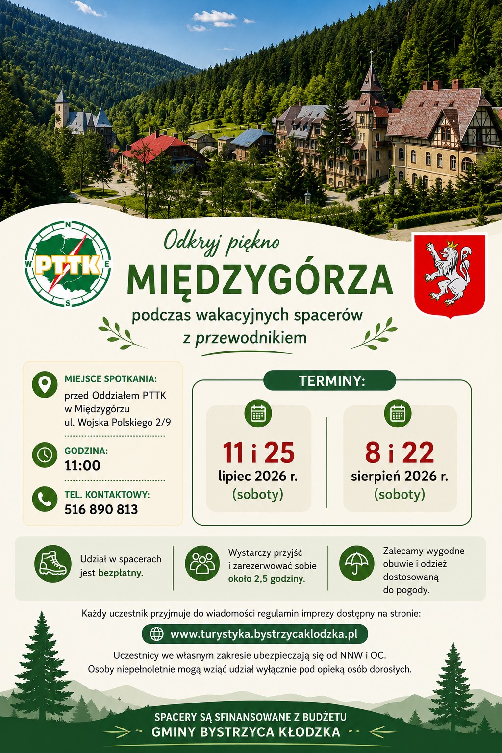ODKRYJ PIĘKNO MIĘDZYGÓRZA - WAKACYJNE SPACERY Z PRZEWODNIKIEM
