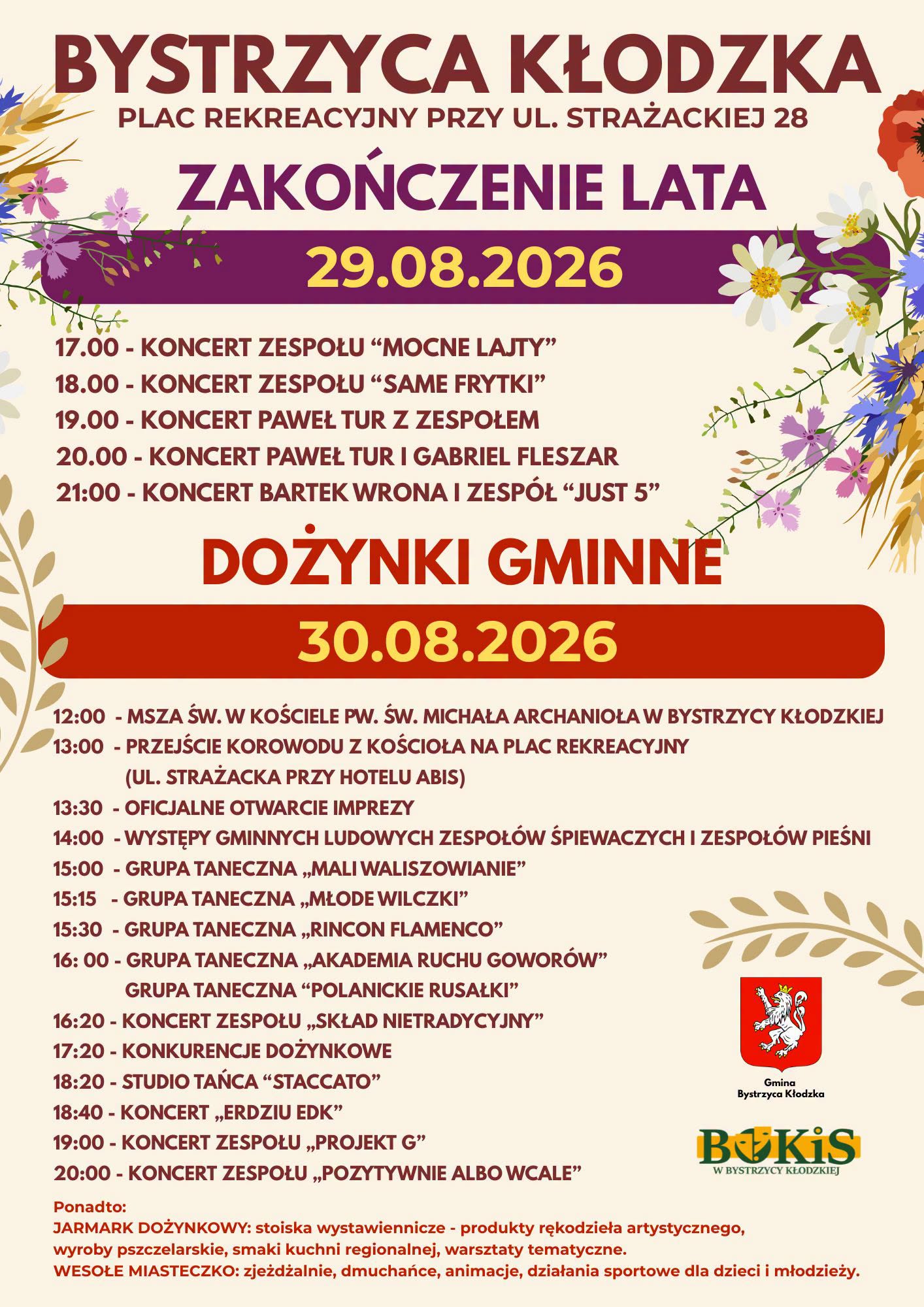 ZAKOŃCZENIE LATA I DOŻYNKI GMINNE