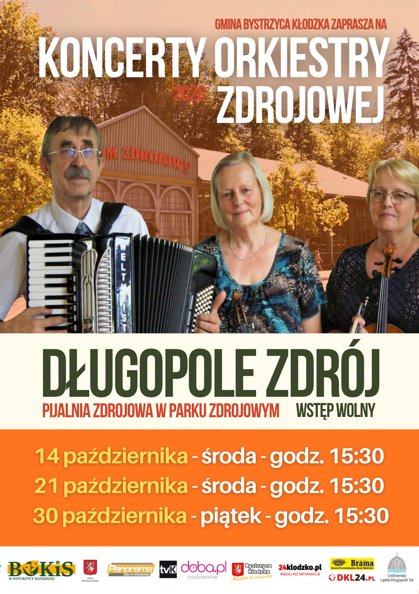KONCERTY ORKIESTRY ZDROJOWEJ - PAŹDZIERNIK 2026